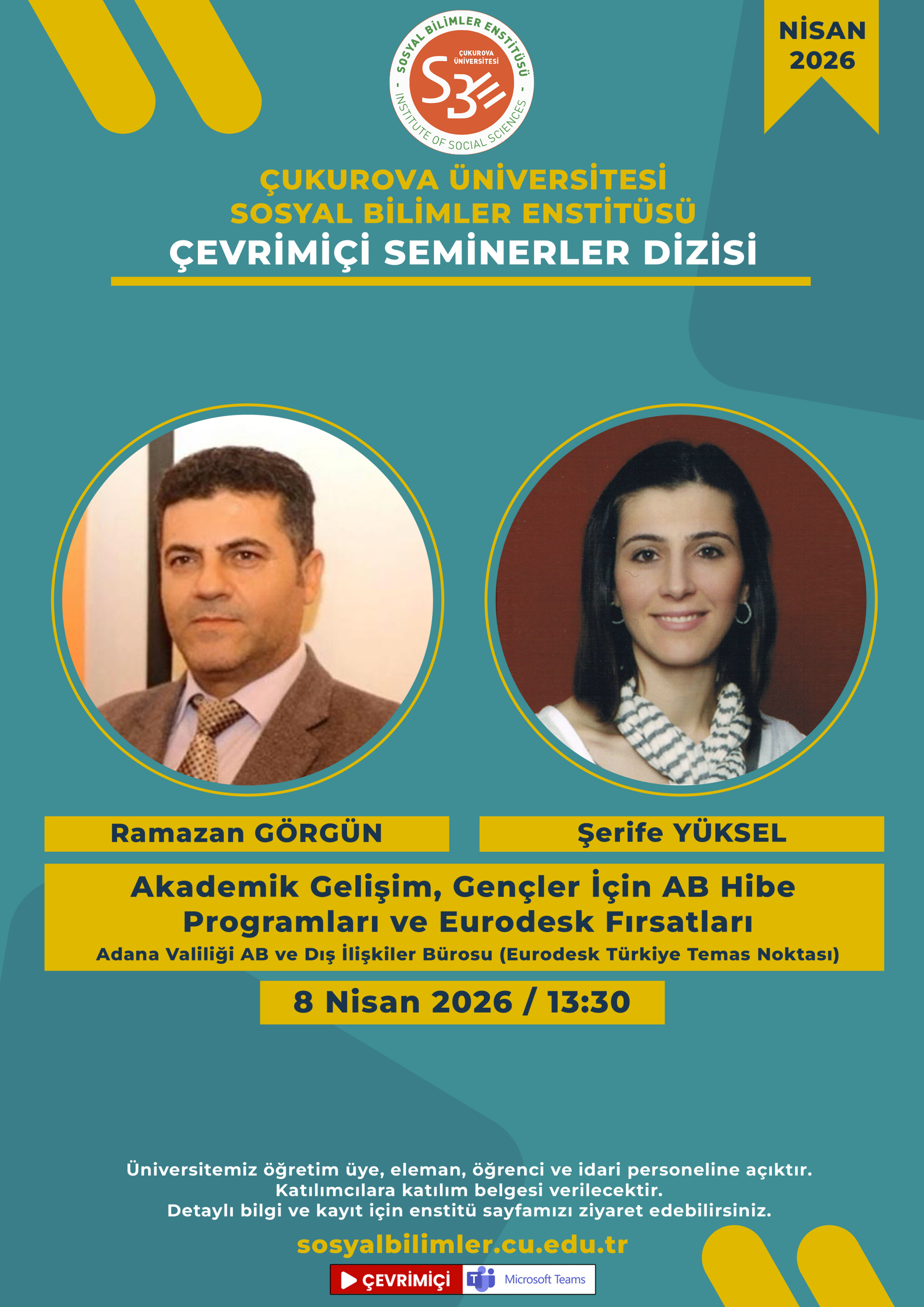 AKADEMİK GELİŞİM, GENÇLER İÇİN AB HİBE PROGRAMLARI VE EURODESK FIRSATLARI